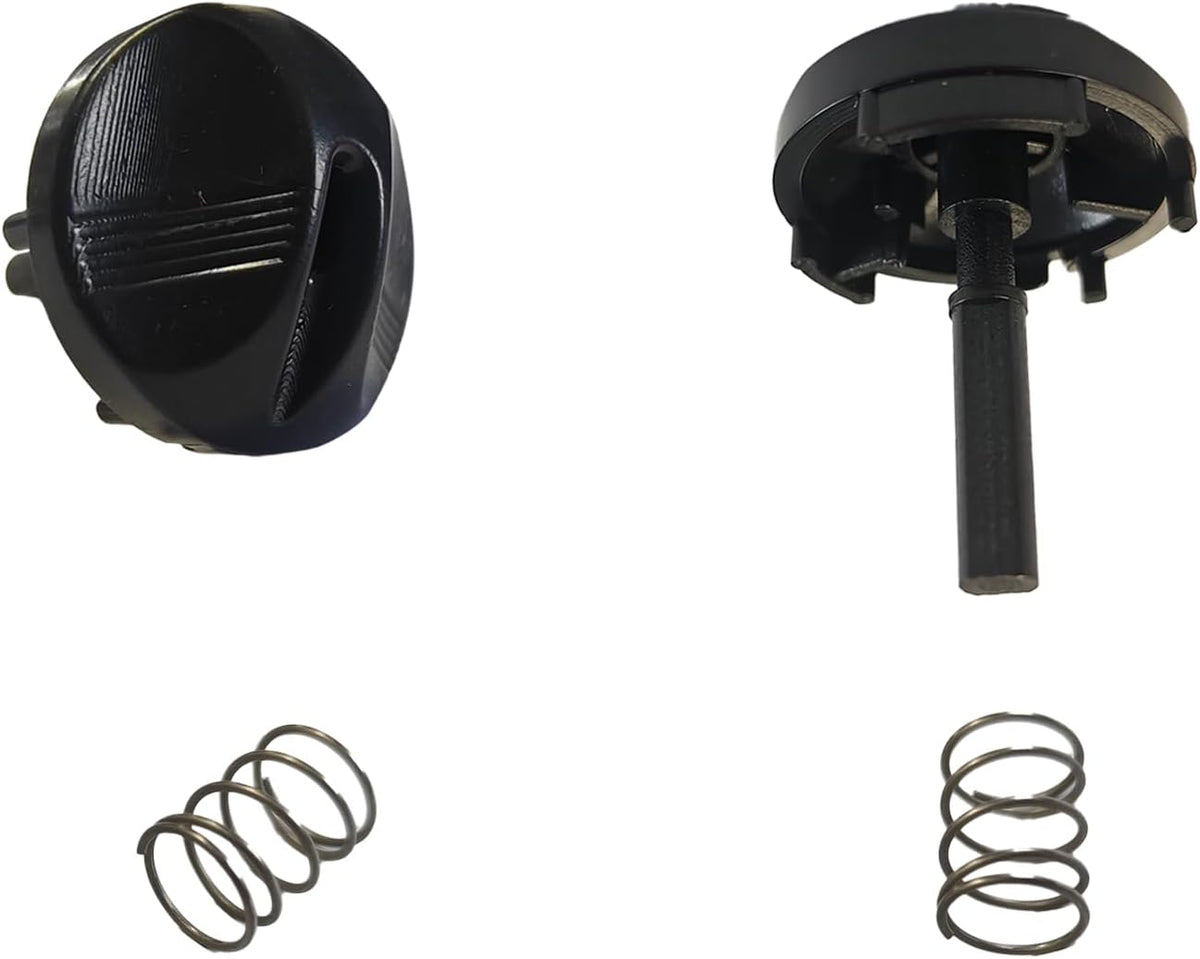 2-Pack Black Control Dial Knob Compatible with Honeywell Water Heater Gas Valve,w/Spring. Plastic Control Dial Knob Replacement parts for Water heater,Fit for WV8840B,WV8840A, WV8840B1042 And More