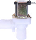 Beduan Plastic Water Solenoid Valve Normally Closed, DC 24V 1/2" G Male Elbow For Washing machine Replacement Part