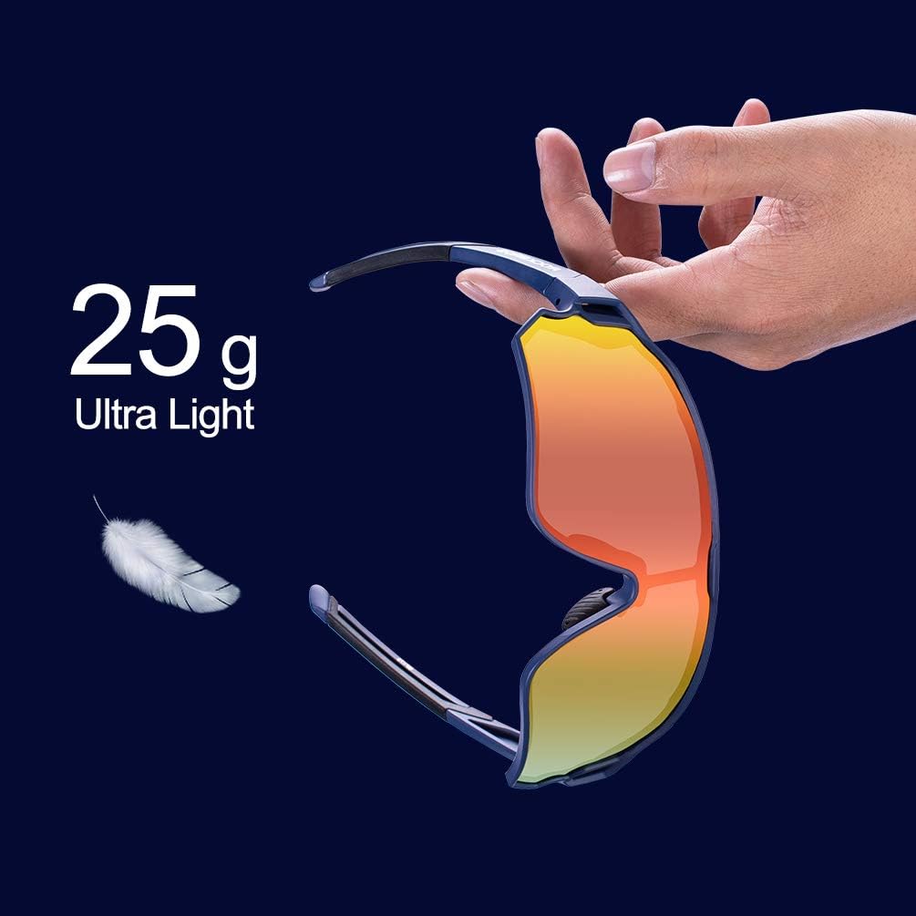 Polarized Sports Sunglasses Men Women - UV400 Protection Goggle with Myopia Frame for Running Cycling Driving