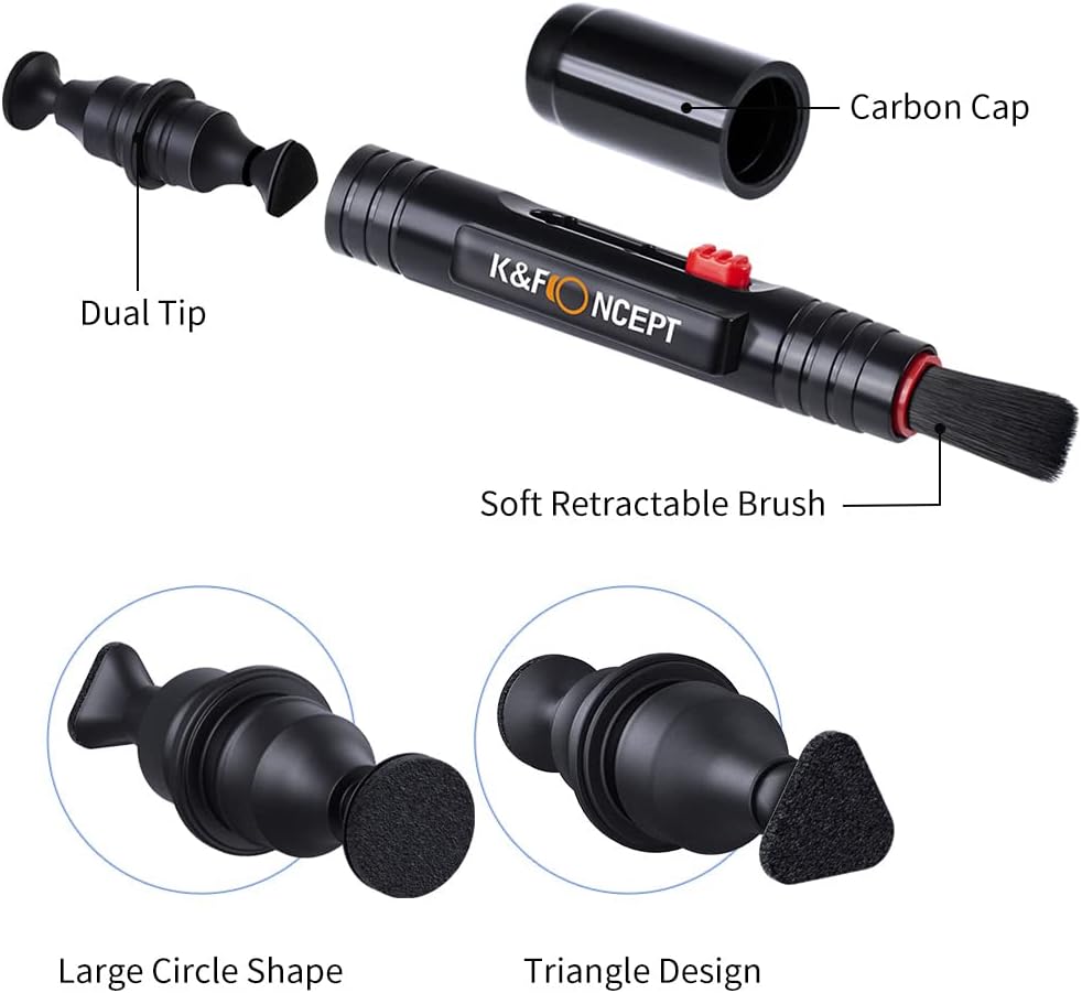 Professional Lens Cleaning Kit for DSLR & Mirrorless Cameras with APS-C/Full-Frame Sensor Cleaning Swabs/Lens