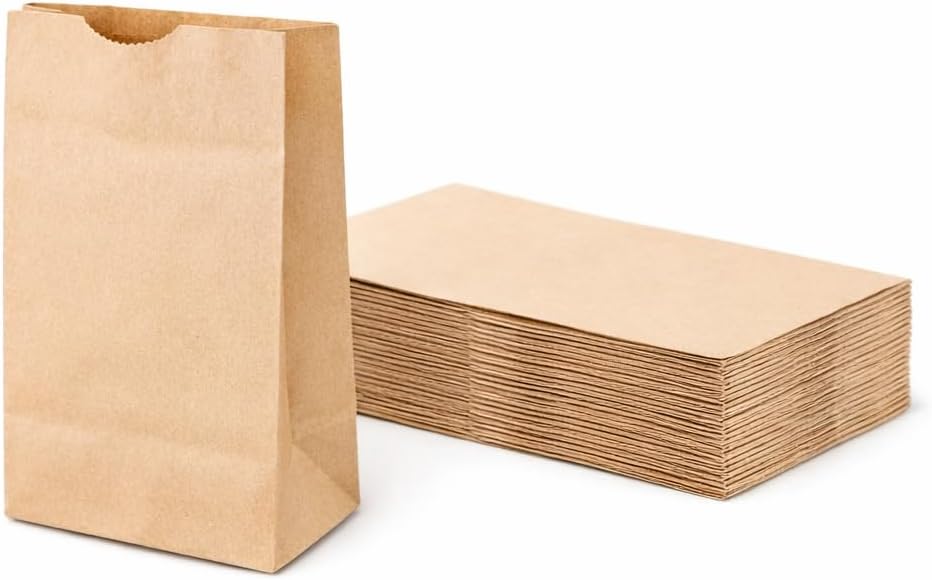 Brown Bag 2-100 count, 2lb Brown Paper Bags - Brown Bags - 100 count (Pack of 1)