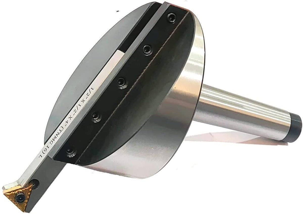 Buyohlic Large Head Size 4" Inch/ 100 mm Diameter Fly Cutter (MT4 Shank with Indexable Tool Bit)