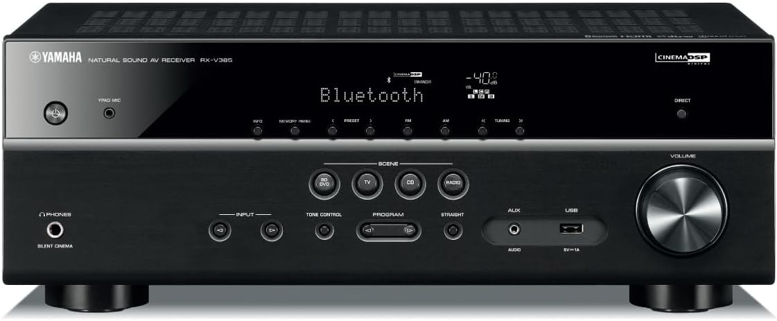 RX-V385 5.1-Channel 4K Ultra HD AV Receiver with Bluetooth