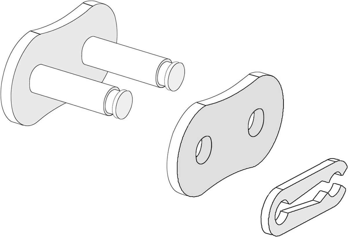 uxcell 6Pcs #80 Chain Master Connector Link Roller, 1" Pitch Carbon Steel, Standard Connecting Split Links for 16A Chain