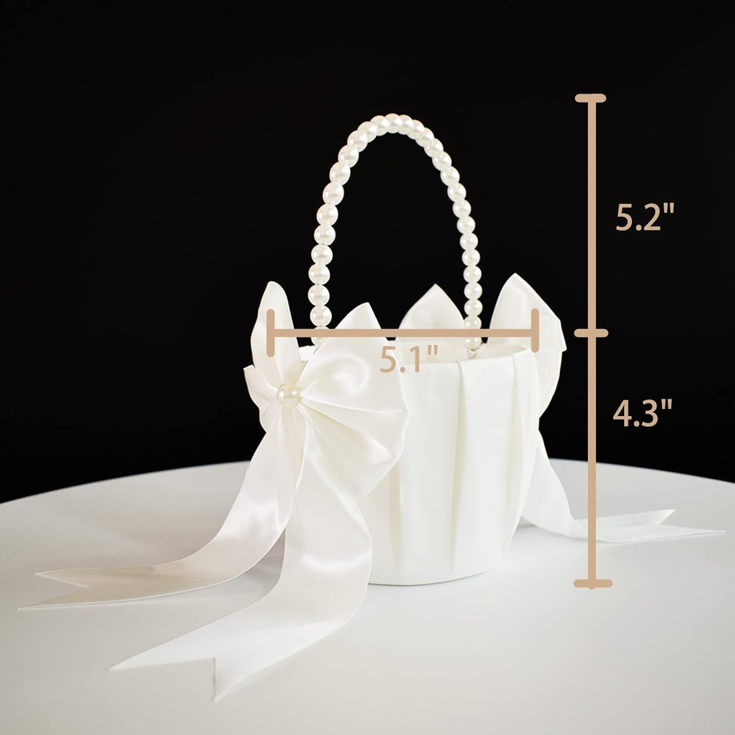 Flower Girl Baskets and Ring Bearer Pillow Set, Ivory Basket and Pillow