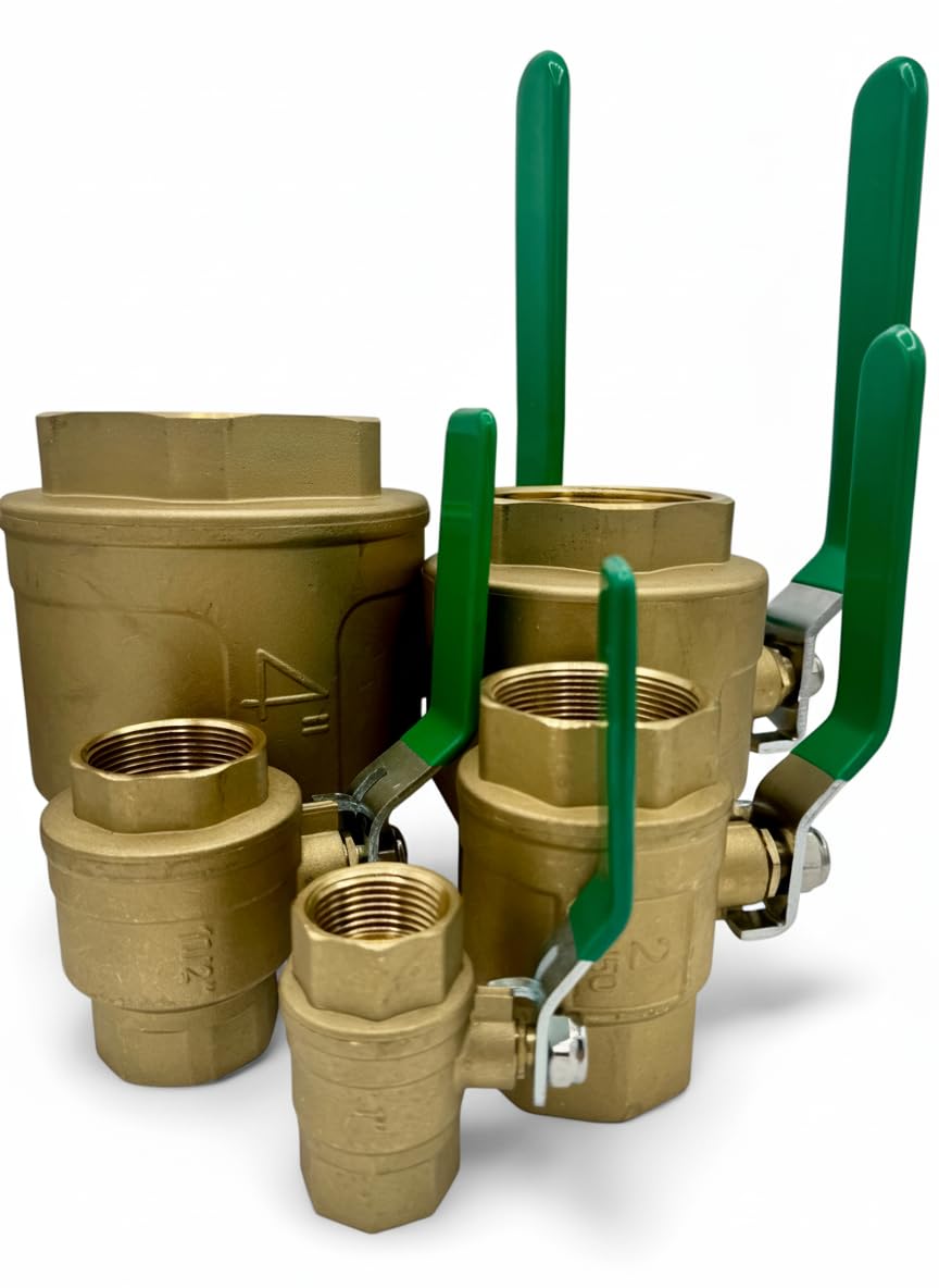 4" Threaded Brass Ball Valve, 600PSI, FP