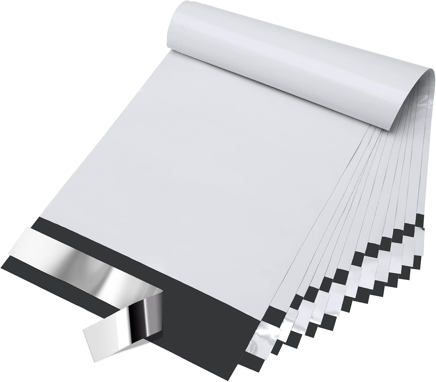 Poly Mailers 6x9" 100 Pcs,Small Shipping Bags For Clothing,White | Strong Adhesive Packaging Mailer Poly