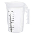 Graduated Beaker, 500ml PP Plastic Liquid Measuring Cup Double Sided Black Graduations with Handle Lid and Spout for