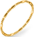 Jewelers Stainless Steel Classic Plain Water Drop Beads Style Open Clasp Bangle Bracelet