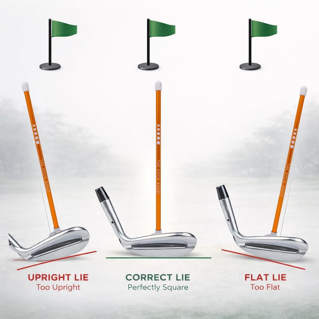 THE Pitch Assist Golf Magnetic Alignment Rods Club Face Magnet | Golf Training Aid Alignment Stick for Precise Aim