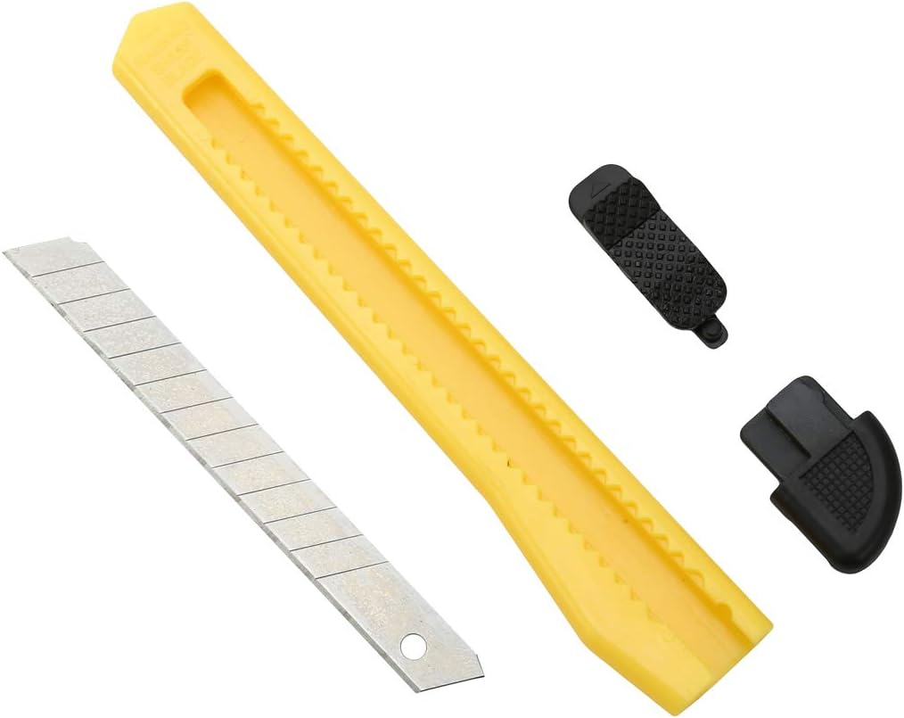 24 Pack Box Cutters Bulk (9mm Wide Blade Cutter) Utility Knife Retractable, Razor Knife Exacto Knife, Compact