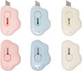 6PCS Creative Cute Cloud Mini Utility Knives Portable Art Knife Retractable Envelope Knife Letter Opener Carton