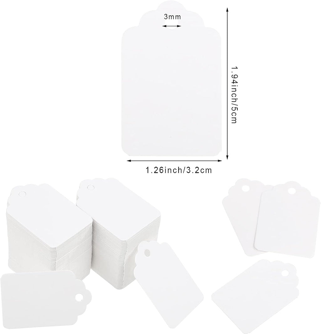 2006 Pcs Clothing Price Tags Gun with Tags Set, Scalloped Blank