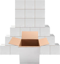 8x8x8 Shipping Boxes Set of 25, Small White Cardboard Mailer Box
