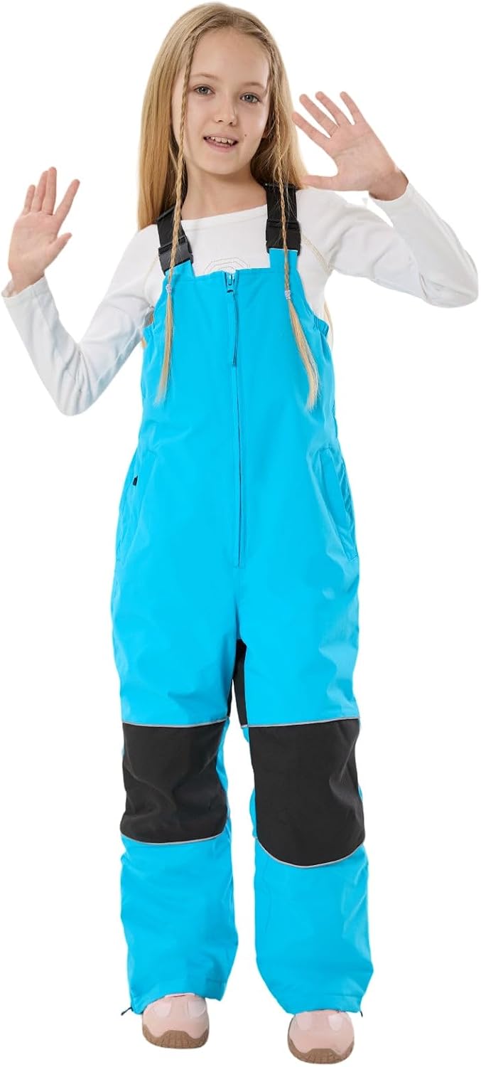 Kids Snow Bibs Girls Boys Snow Pants Ski Bibs Overalls(3-16Years) | Insulated,15K Waterproof,10K