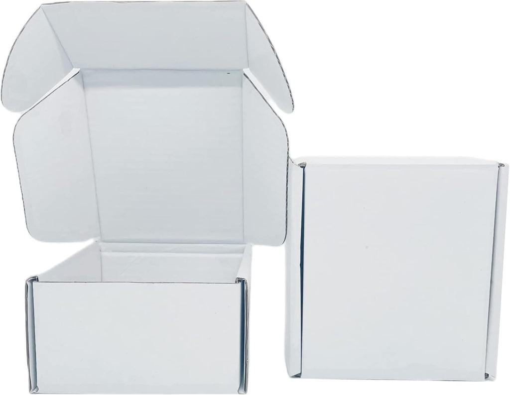 Small White Box 4 x 4 x 2 Inch 50 Pack Shipping Boxes