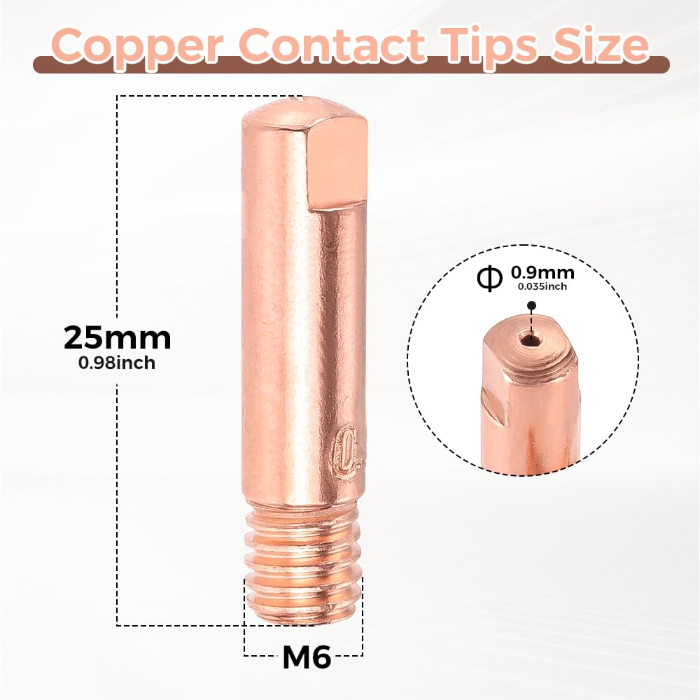 30 Pcs MIG Welding Contact Tips, 0.035" MIG Welder Gun Accessories