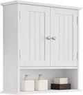 Bathroom Wall Cabinet, Bathroom Cabinet Wall Mount with 2 Doors and Open Shelf, Over The Toilet Wall Storage Cabinet