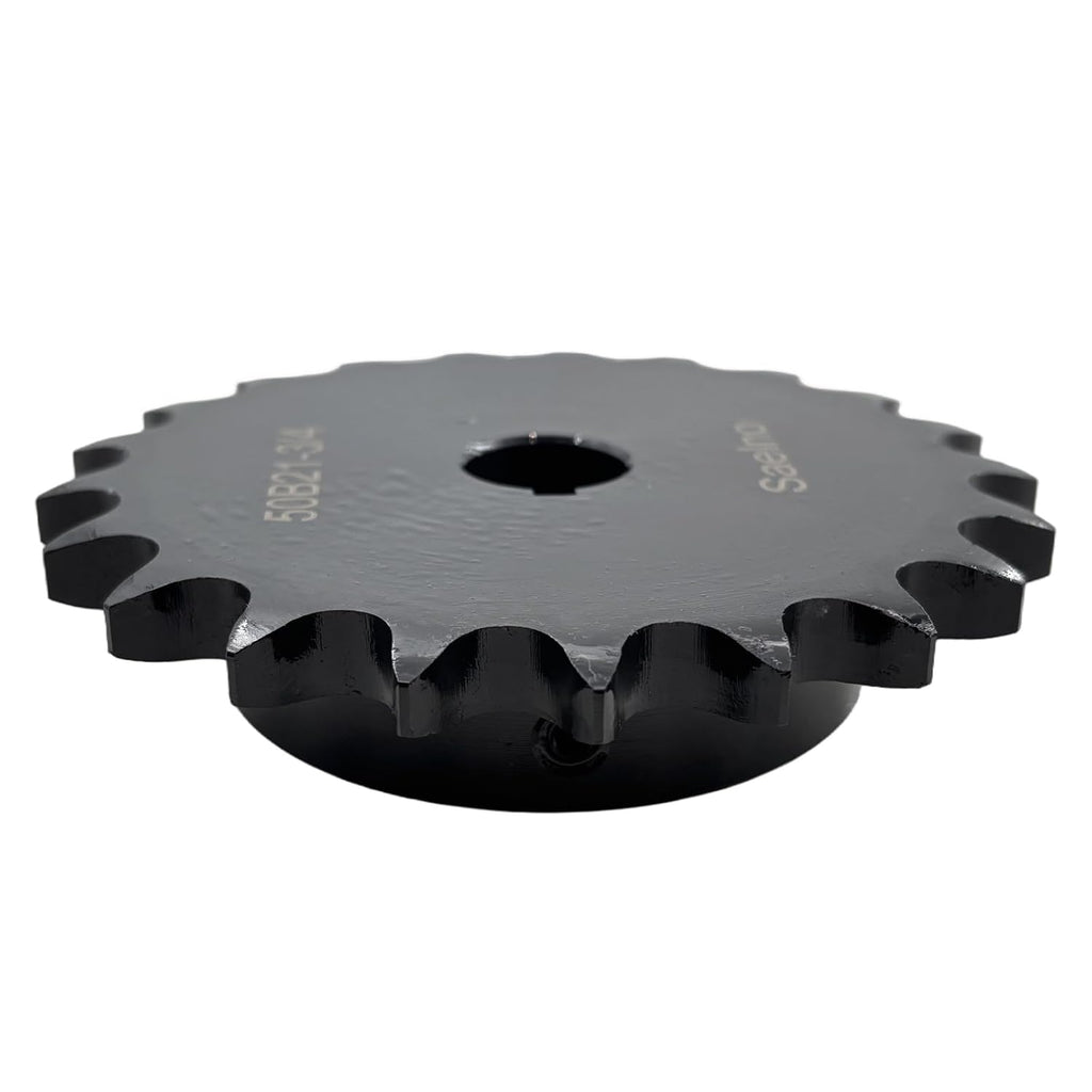 #50 Roller Chain Sprocket Type B 3/4 inch Bore 21 Tooth, Hardened Antirust 1045 Steel Drive Sprockets 50B21-3/4