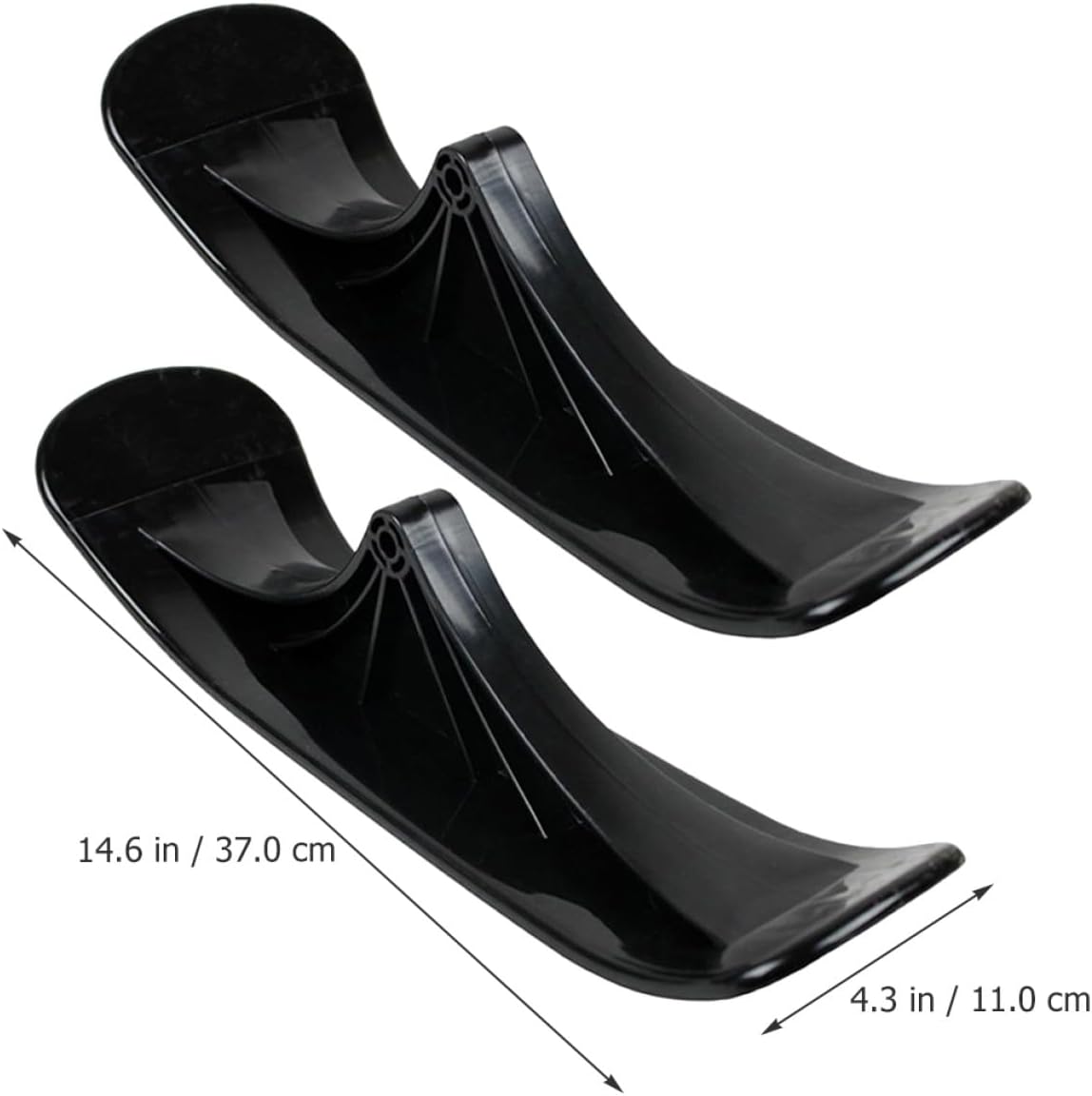 Snow Scooter Ski Sled Attachment 2-in-1 Outdoor Snowboard Balance Bike Sledding Gear with 2 Wheels for Winter Sports