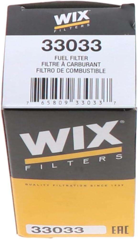 WIX 33033 Universal In-Line Fuel Filter with 3/8â€ Clamp-On Inlet/Outlet, Max Pressure 60-PSI