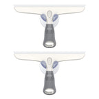Silicone Squeegee for Shower Doors, 10 inch, White & Gray, 2 Pack
