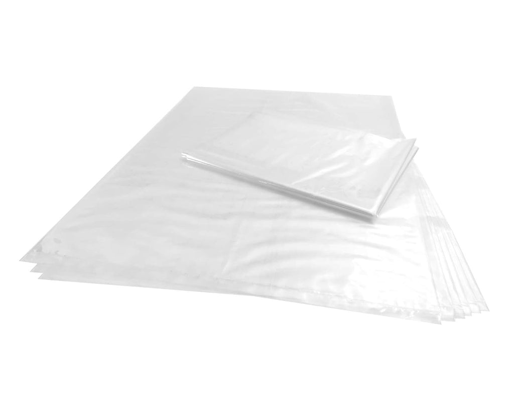 100 CT 18x24 1.1 Mil Large Clear Poly Bags for Packaging, Flat Open