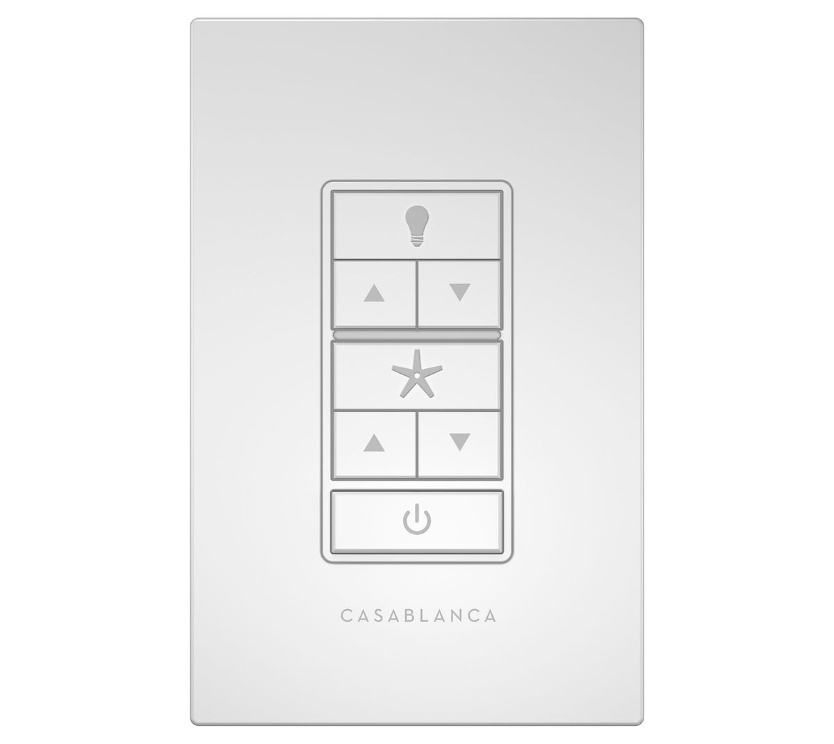 Casablanca Universal Ceiling Fan Wall Control Switch, White