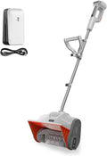 Cordless Snow Shovel 20V, 13-Inch Brushless Electric Power Shovel for Snow Removal, Includes 4.0 Ah Battery, Easy to