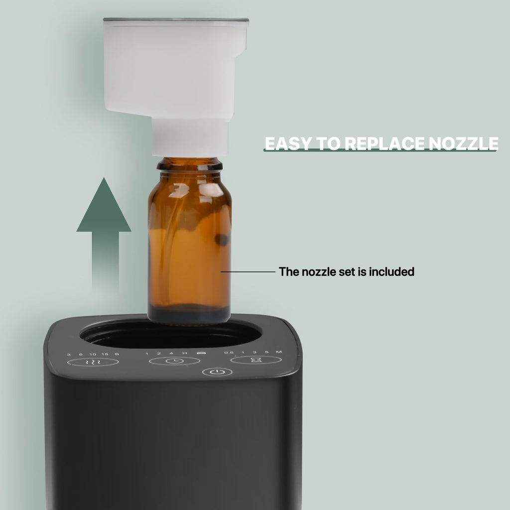 Waterless Car Essential Oil Diffuser, Portable Nebulizer Aromatherapy Diffuser, Mini Scent Air Machine with Timers