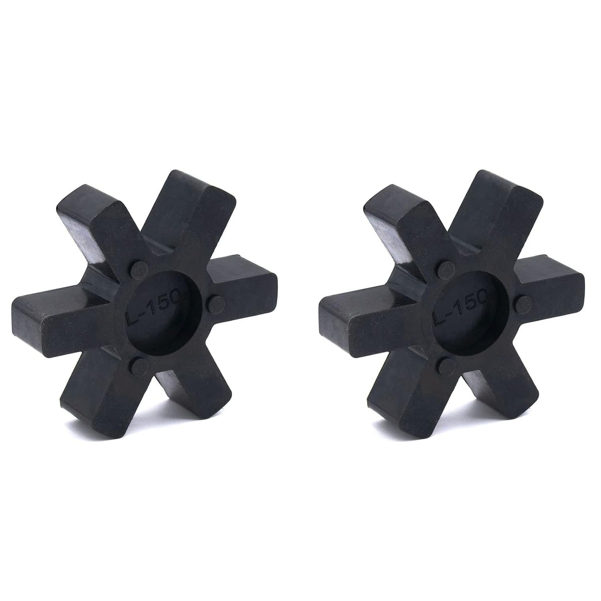 Flexible L150 NBR Rubber Spider Insert Solid Spider Center Inserts Fits for Lovejoy Martin L-Jaw Coupling (2 Pack)