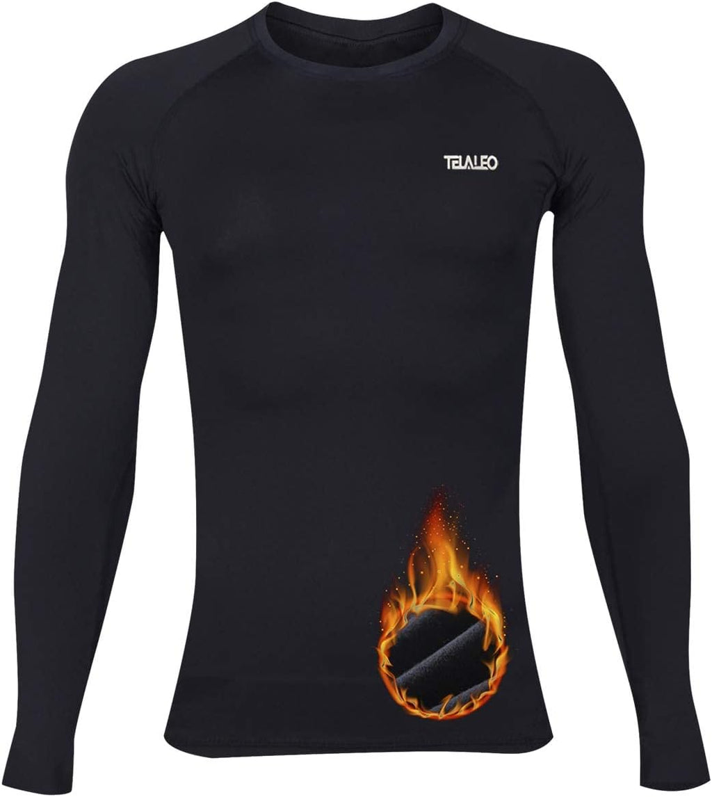 Boys Thermal Set Fleece Lined Youth Compression Shirt Pants | Fleece lined thermal underwear for kids; youth athletic