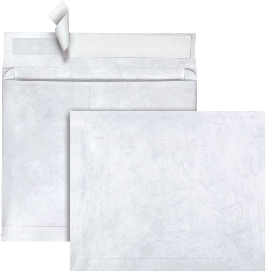 Survivor R4650 Tyvek Booklet Expansion Mailer, 12 x 16 x 2, White (Case of 100)