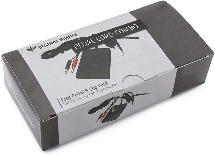 Tattoo Foot Pedal and Clip Cord with Banana Plugs for Use with Our High-Tech Power Supplies