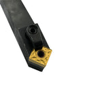 MSDNN616H12 CNC Turning Tool Holder, Solid, 20mm, 25mm, Tungsten Carbide Blade, Milling Tool, External Turning Tool, with 10-Piece Tungsten Carbide Blade SNMG120408 (MSDNN1616H12+SNMG120408-MA)