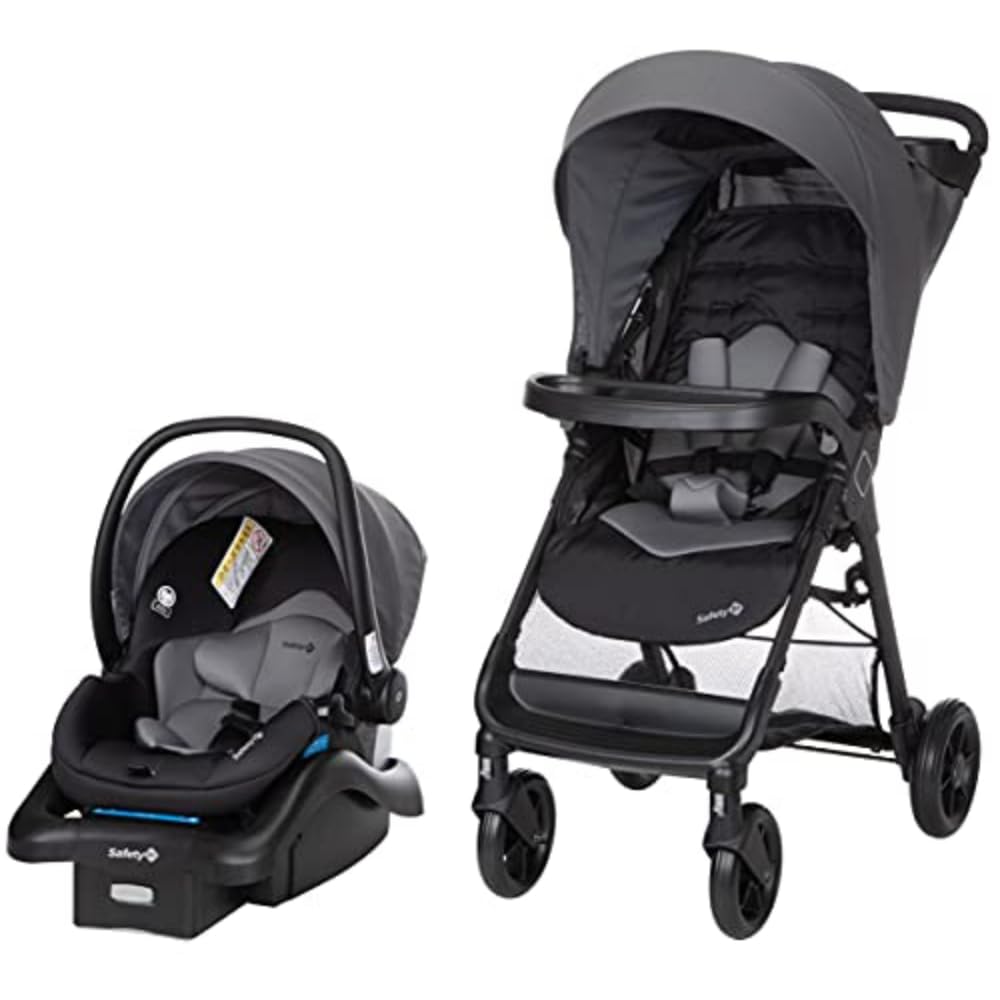 Smooth Ride Travel System Stroller and OnBoard FLX Infant Car Seat, Newborn to Toddler Baby Combo, Easy-Install