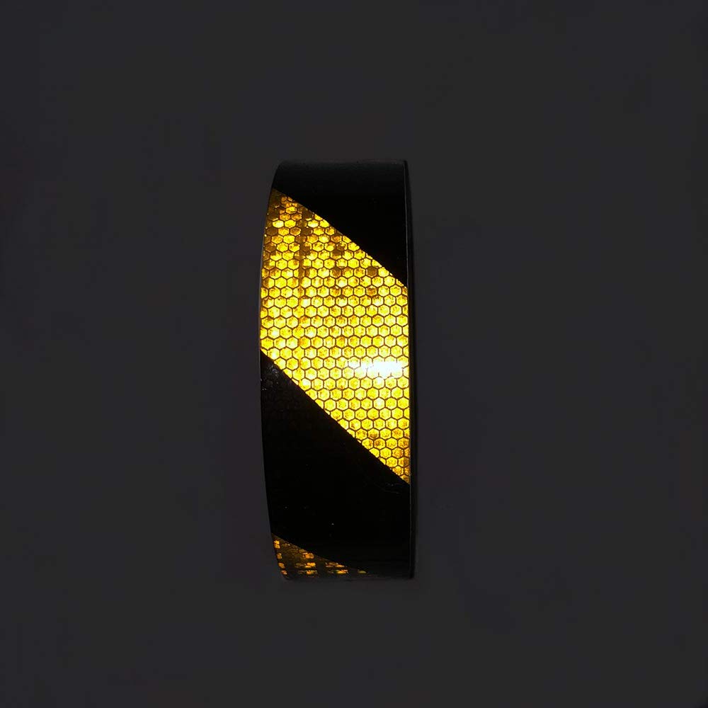 Reflective Tape, 2inch x 30ft, Reflective Safety Tape, Yellow Black