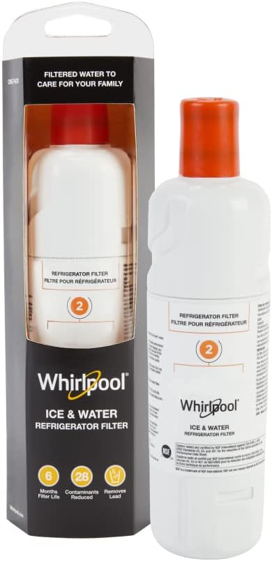 WHR2RXD1 Ice, Orange Refrigerator Water Filter 2-WHR2RXD1, Single-Pack
