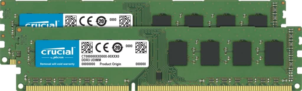 Crucial RAM 16GB Kit (2x8GB) DDR3 1600 MHz CL11 Desktop Memory CT2K102464BD160B