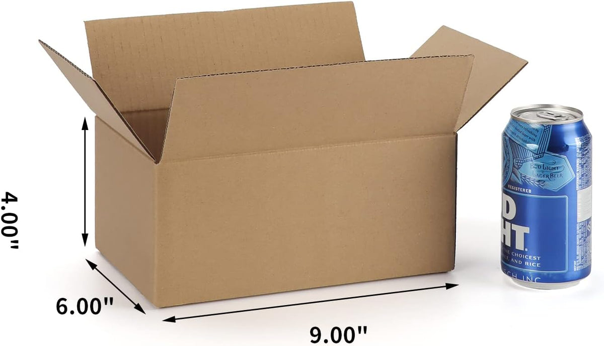 9x6x4 Shipping Boxes for Small Business, Cardboard Corrugated Mailing Packaging Box, 25 Packs