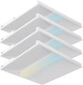 2x2 LED Troffer Light,Selectable 4CCT,5600 LM,0-10V Dimmable,4Pack