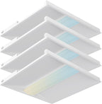 2x2 LED Troffer Light,Selectable 4CCT,5600 LM,0-10V Dimmable,4Pack