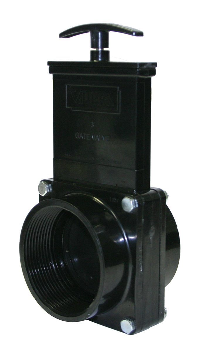 Valterra 7307 ABS Gate Valve, Black, 3" FPT