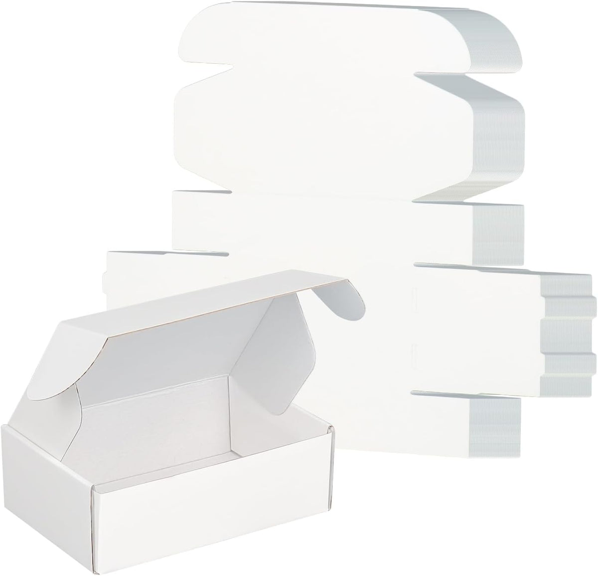 6x4x2 Shipping Boxes, 45 Pack White Mailer Boxes for Small Business, Small Corrugated Cardboard Boxes for Mailing &