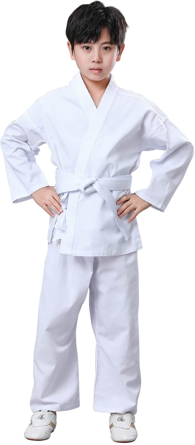 Karate Gi, Lightweight Karate Uniform for Kids and Adults, Martial Arts Training Suit with Free Belt