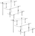 2PCS Acrylic Display Risers, 3 Tier Clear Cupcake Stand Risers, Organizer for Perfume, Funko POP, Food, Tabletop Use