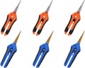 3 Packs Straight Pruning Shears, 3 Packs Curved Blades Trimming Scissors For Cannabis Gardening Hand Pruning Snips