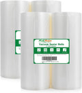 4Pack Vacuum Sealer Bags Rolls 11"x50' for Food Storage