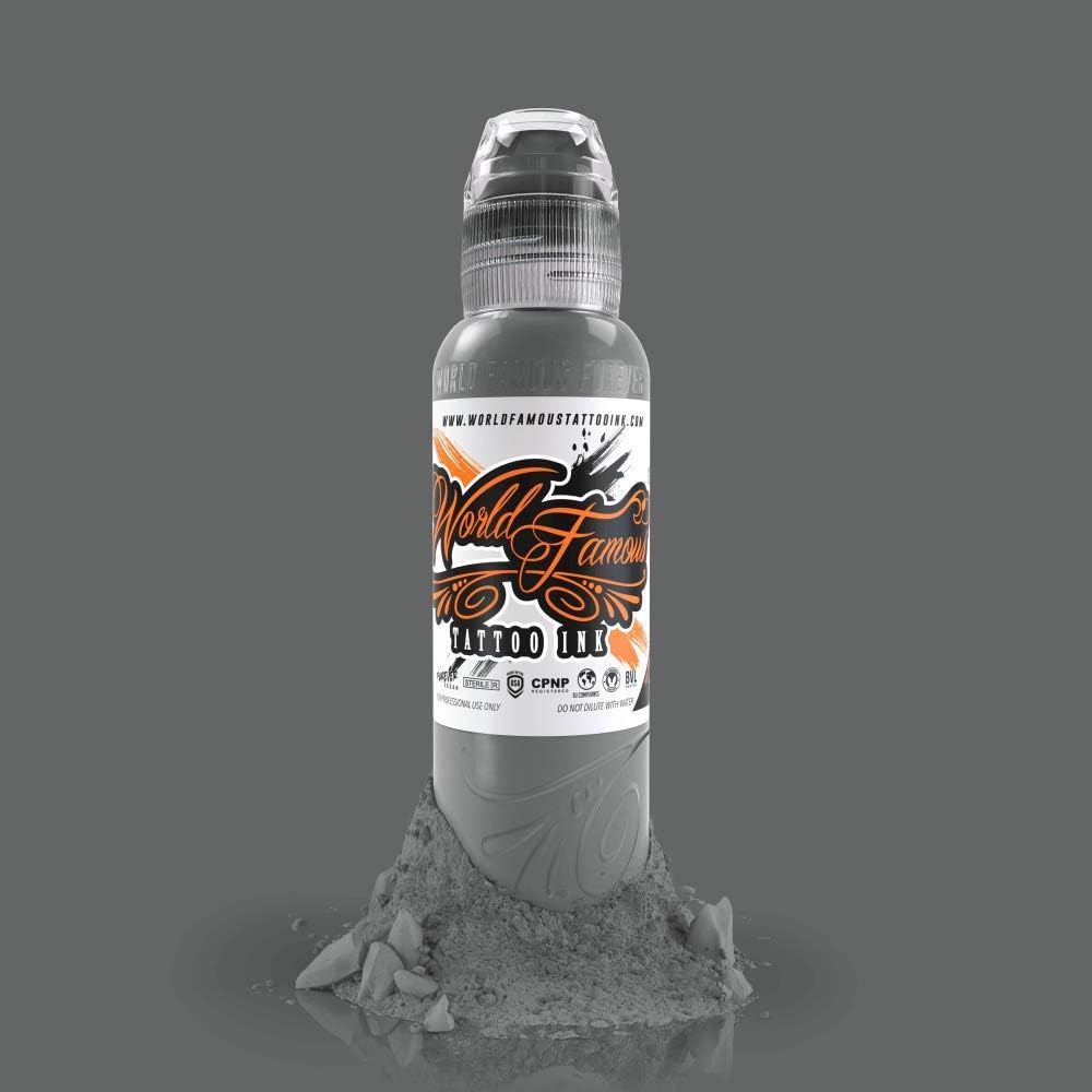 World Famous GreyTattoo Ink, Vegan and Professional Ink, Made in USA, Battleship Grey, 1 oz