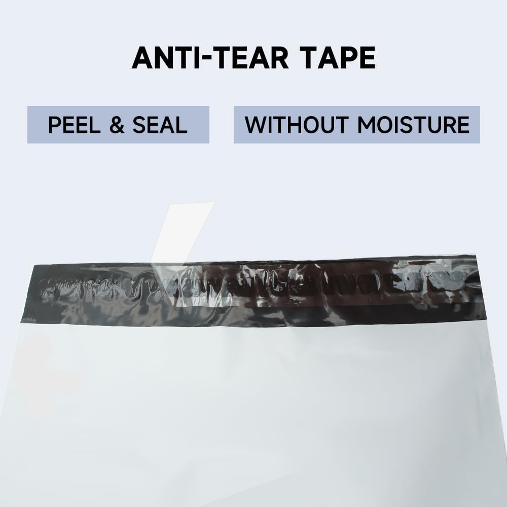 White Poly Mailers 12x15.5 Inch, 200 Pack